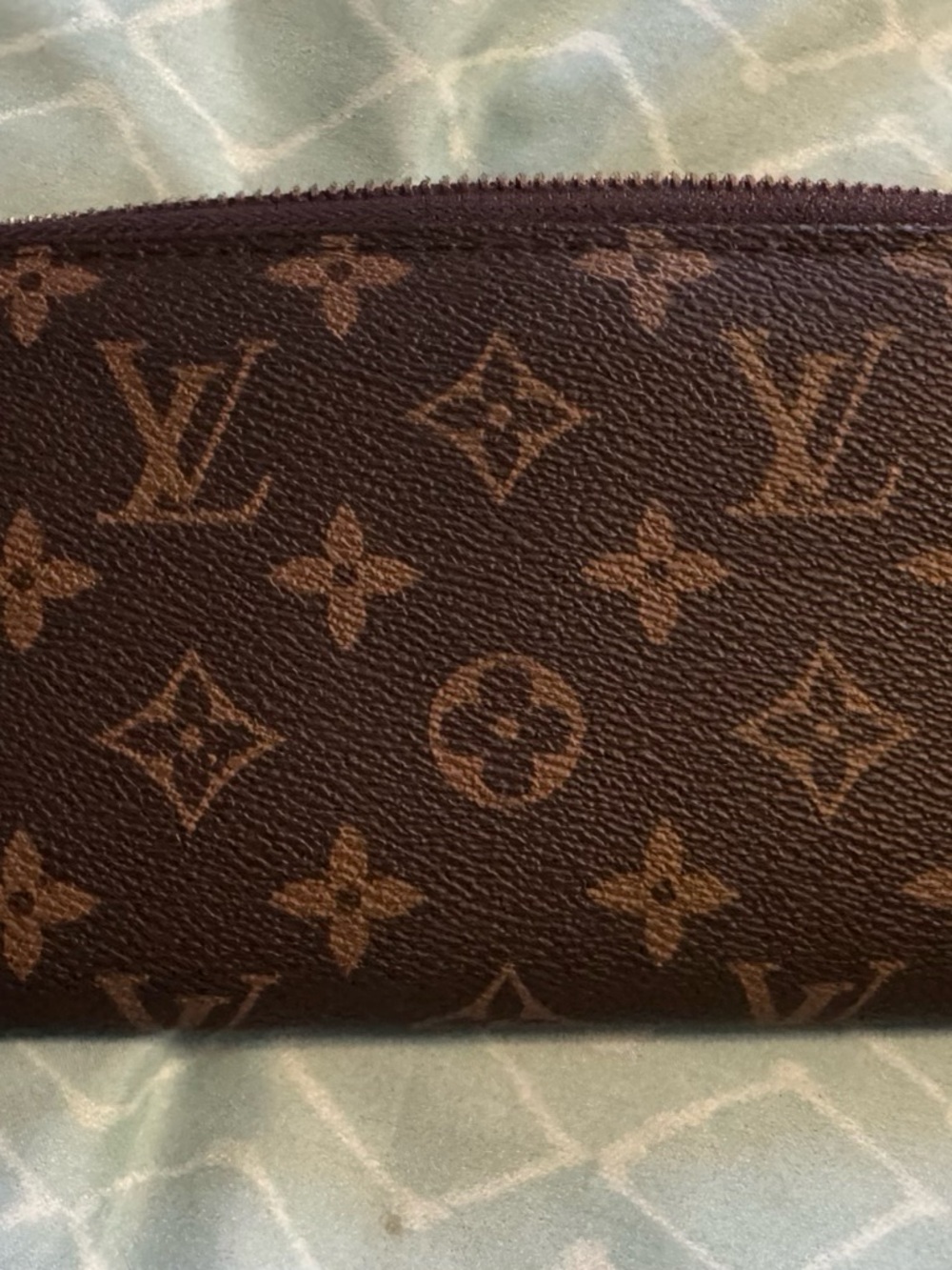 Louis Vuitton Monogram Zip Pouch in Brown and Tan